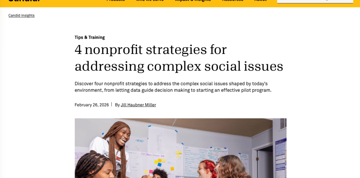 Candid shares 4 strategies from Jill Miller to tackle complex social challenges